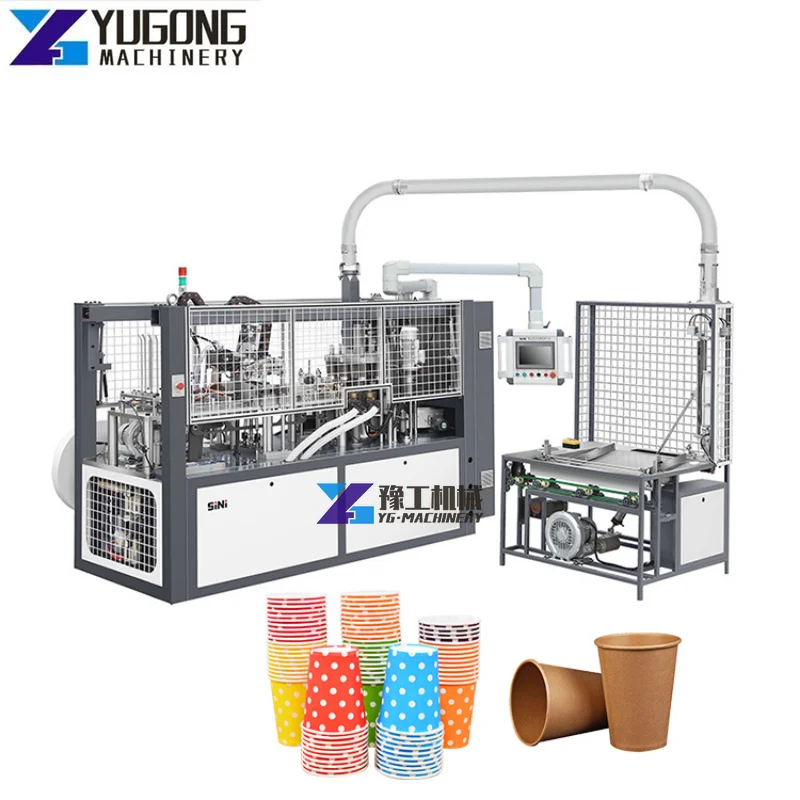 Full Automatic Square High Speed Coffee Paper Tea Cup Die Cutting Forming Making Machine Manufacturer