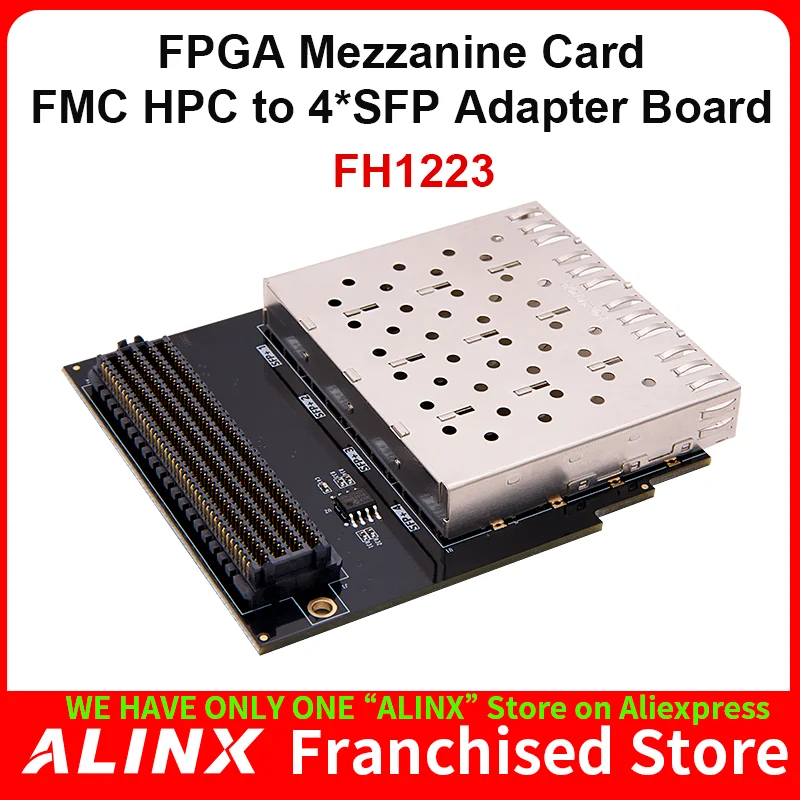 

ALINX FH1223: HPC Interface to SFP Optical Fiber Interface Adapter Board FMC Daughter Board for FPGA Kit