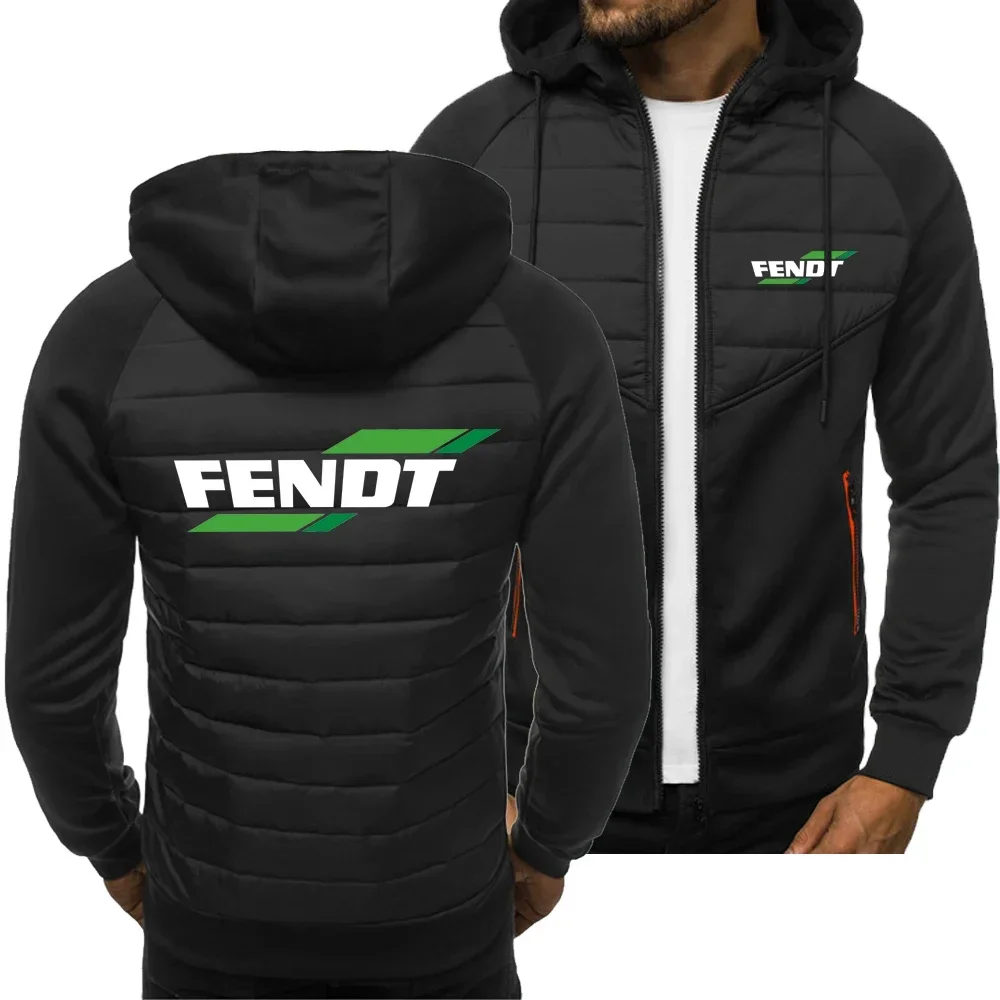 Jaqueta de trabalho com logotipo de trator Fendt, uniforme de equipe, jaqueta de manga comprida, casual, com capuz, com zíper, tamanhos europeus