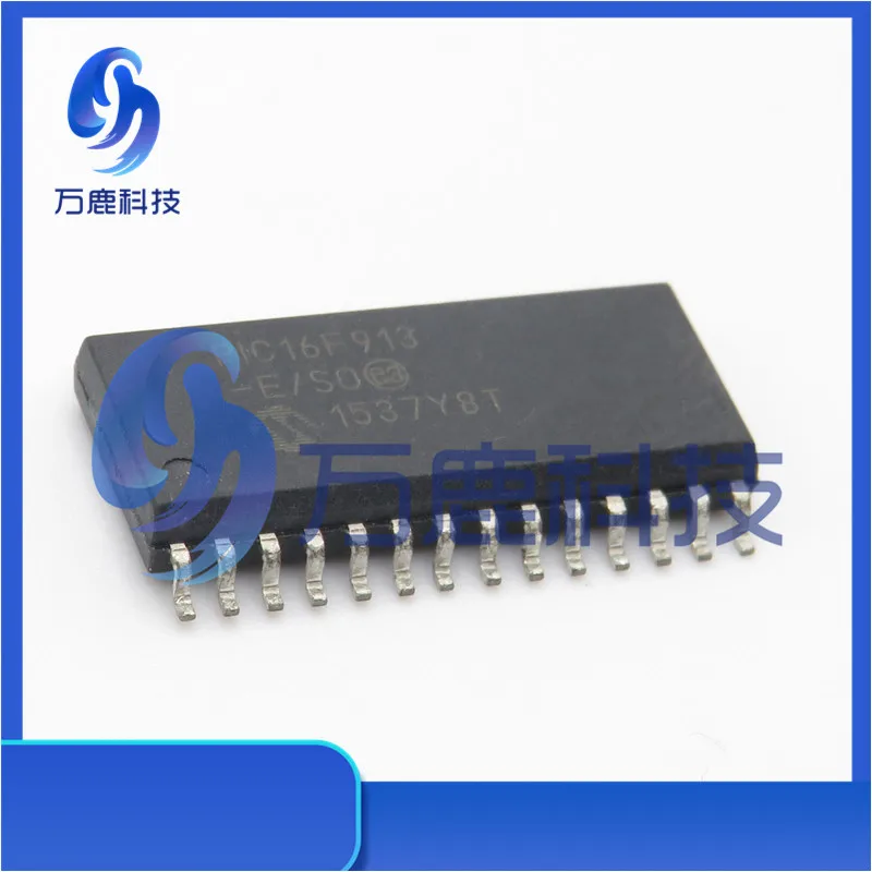 Pic16F913-E/So 28 Pin, 7 Kb Std Flash, 256 Ram, 25 I/O Pb Free Soic-28