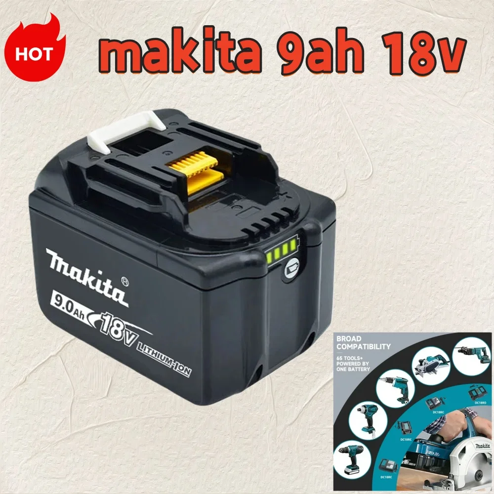 

Authentic Makita large-capacity 18V 9.0Ah tool battery, lithium battery replaces LXT BL1860B BL1860 BL1850Equal model.