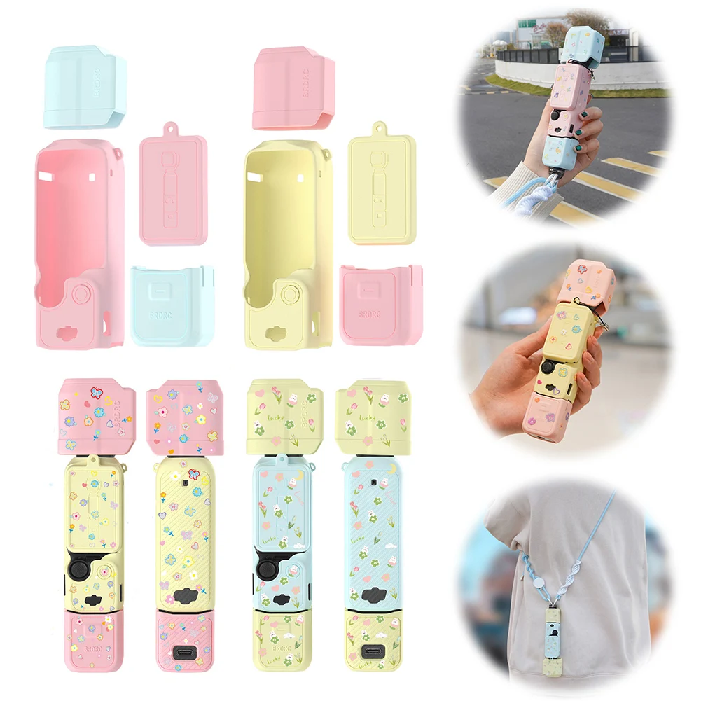 Silicone Cover for DJI Osmo Pocket 3 Handle Soft Sleeve Skin Lens Cap Anti-Scratch Protective Cover Anti-bump Protective Shell