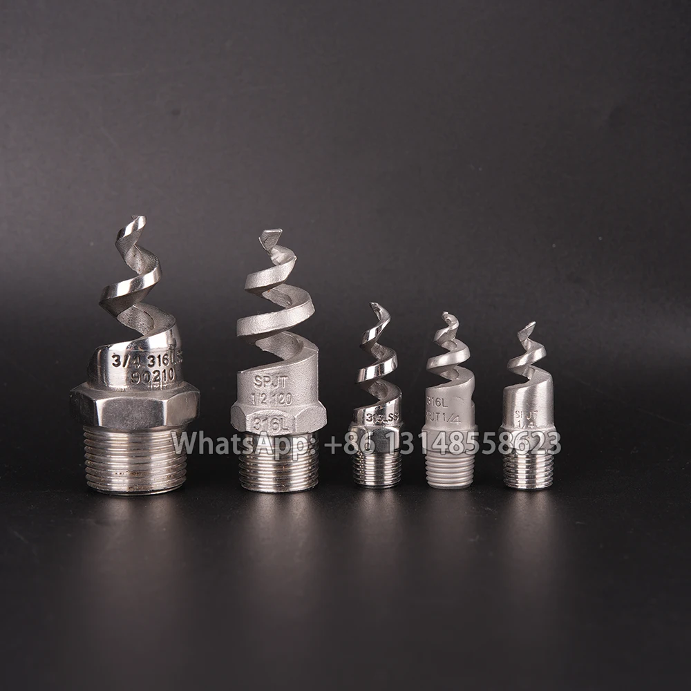 

Спиральная струйная насадка 3/8 "1/2" 3/4 "1/4" 1 "наружная резьба из нержавеющей стали, спиральный конус, распылительная насадка, распылительная спринклерная головка для сада