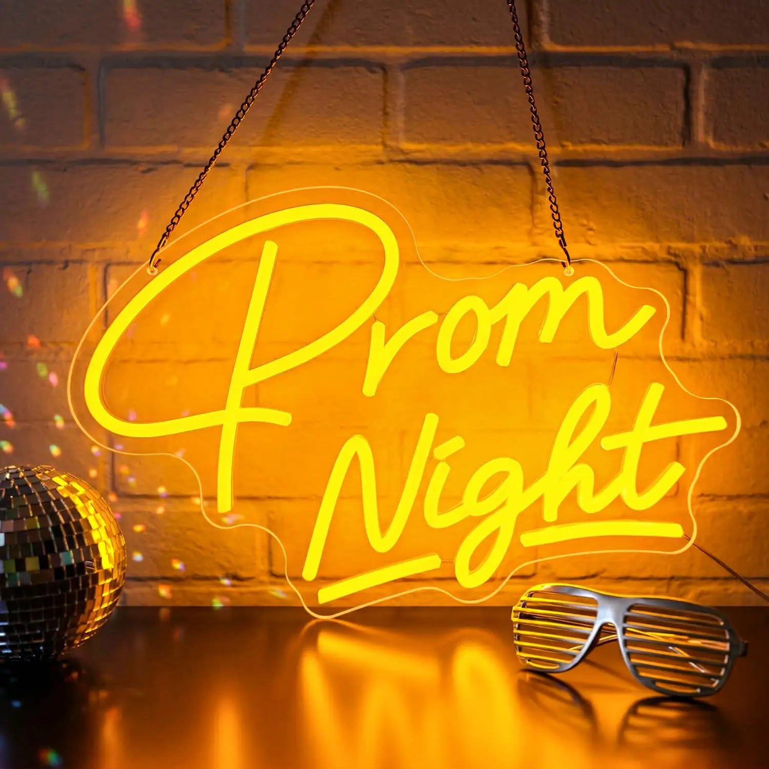 Prom Night Neon Sign Dimmable LED Light for Graduation Prom Party Backdrop Bedroom Event Dance Aesthetic Decor Gifts Night Light