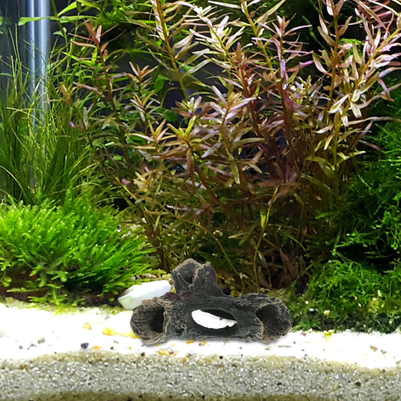 

2pcs Resin Driftwood Fish Tank Decoration Hollow Tree Trunk Aquarium Cave For Betta Shrimp Hideout Freshwater Tank Decor