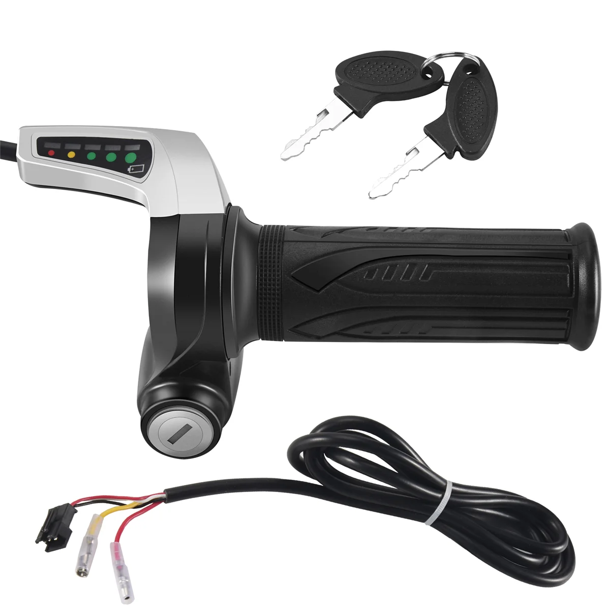 Ebike Throttle 48V Electric Bicycle Throttle Handle Accelerator, Throttle Grip Electric Scooters with Lock