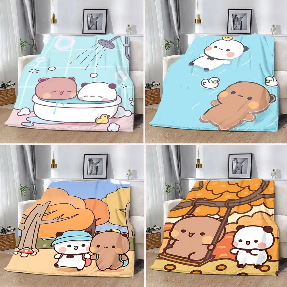 Bubu and Dudu Printed Blanket Picnic Blankets Warm Blanket Soft and Comfortable Blanket Home Travel Birthday Gift