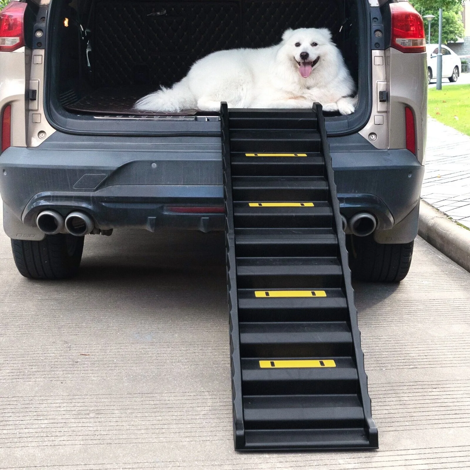 

Folding Safety Pet Ramp Steps Ladder for Cars SUVs Dog Stairs Portable United States