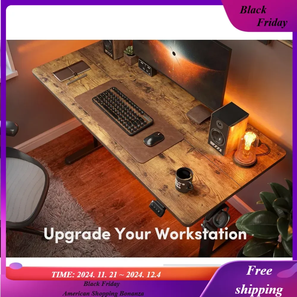 

Electric Standing Desk, 55 x 24 Inches Height Adjustable Stand up Desk, Sit Stand Home Office Desk, Computer Desk