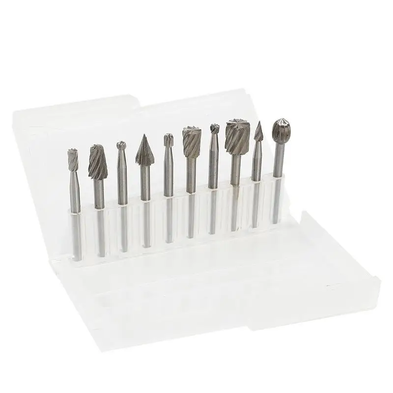 10pcs HSS Wood Drill Bits Stainless Steel Attachments Carving Tools For Woodworking DIY Workshop