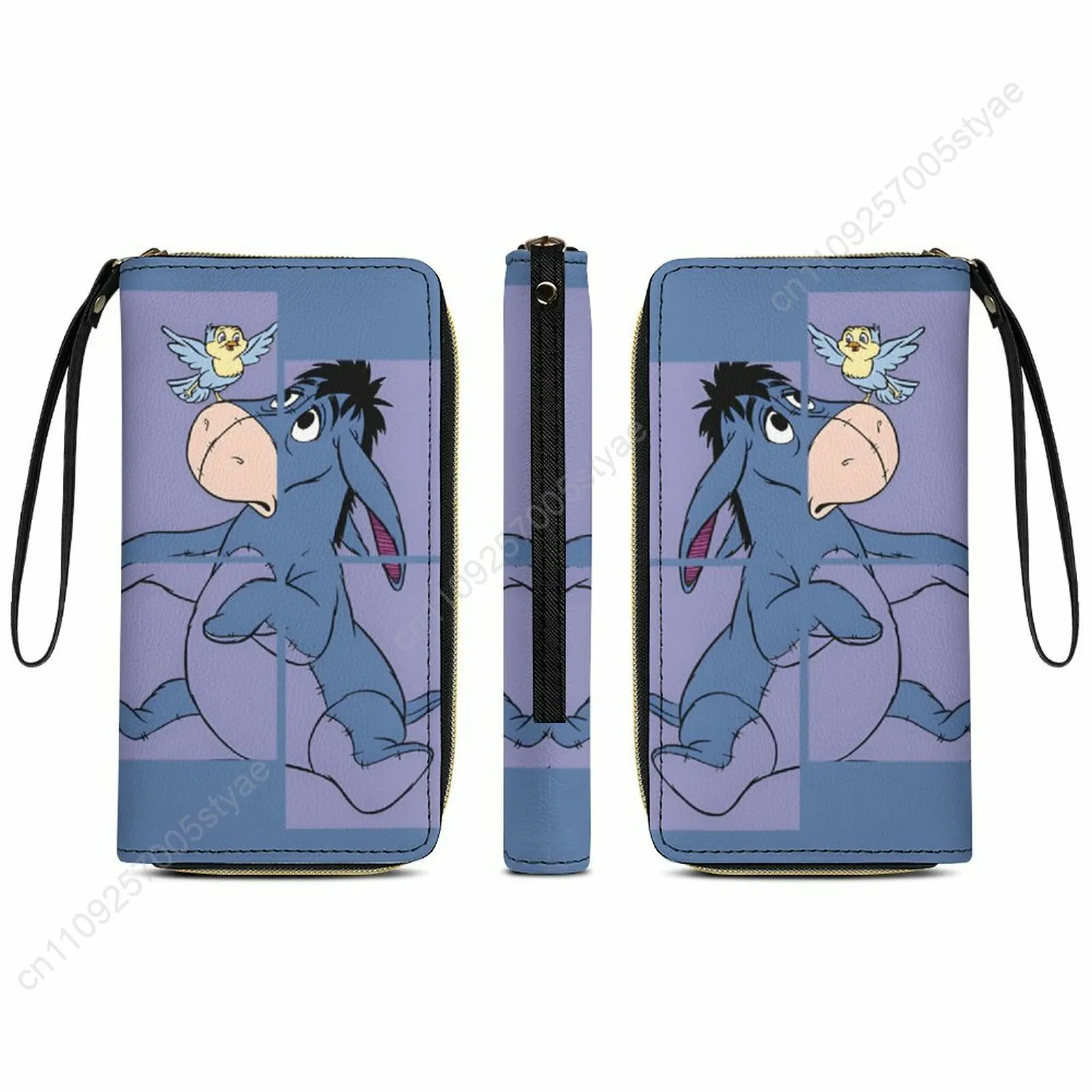 

Eeyore Leather Wallet Disney Licensed Customizable Personalized Design Your Pattern Portable Purse Double-sided Printing