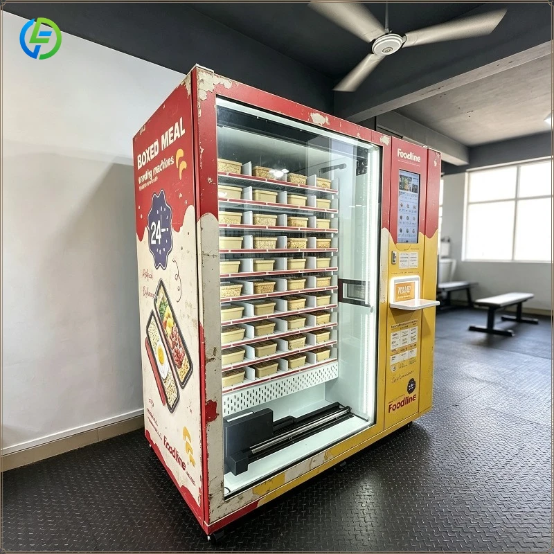 Large Capacity Hot Food Vending Machine Touch Screen Intelligent Lunch Box Vending Equipment SDK FL Customized
