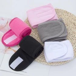 Banda de cabeça ajustável para mulheres, Spa Facial Yoga Headband, Maquiagem de banho, Lavagem facial, Toalha macia, Acessórios de maquiagem para cabelo