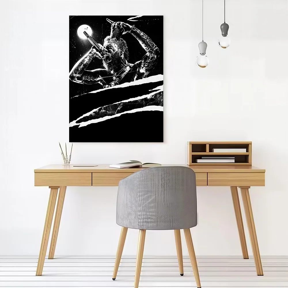 Post Malone Rapper Music Canvas Poster Customizable Pictures Wall Art Canvas Painting for Living Room Decoration Gaming Home