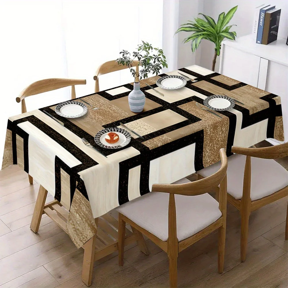 JIT1PC Geometric Pattern - Rectangle - Polyester Tablecloth, Fashionable and Elegantzyc