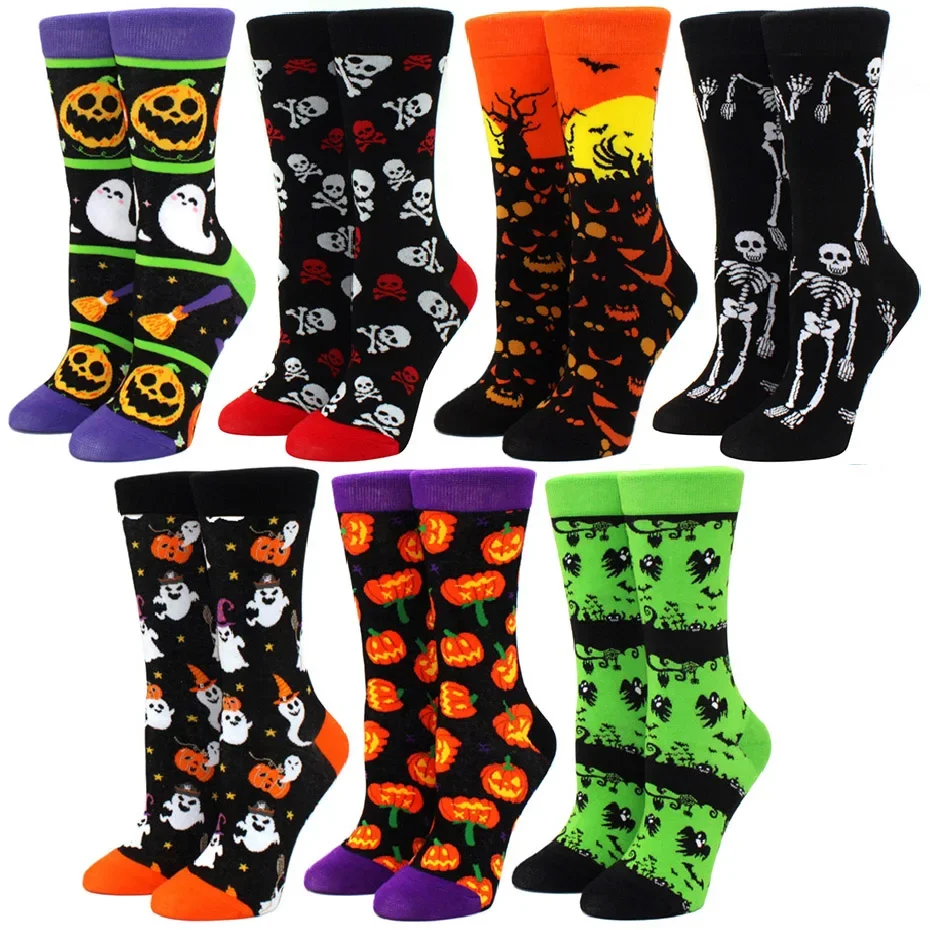 Autunno nuove donne di Halloween calzini Harajuku divertenti scheletro alieno calzini ragazza calzini zucca calzini mostro calzini pipistrello