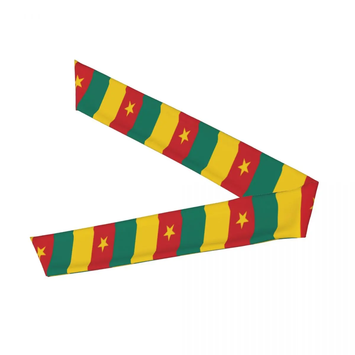 Cameroon Flag Head Tie Sports Headband Athlete Sweatbands Head Wrap For Working Out Running Yoga