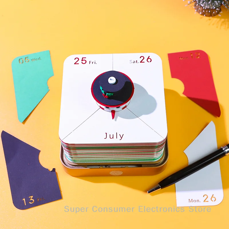 

2026 Paper Sculpture Earth Calendar Creative Gifts Custom Desktop Decorations 3d Cubic Notebook