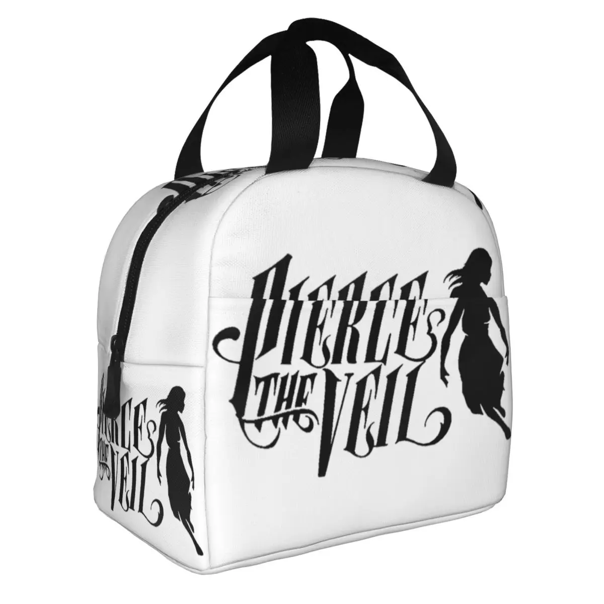 Custom Rock Band Pierce Veil Insulated Lunch Bags for Work School Leakproof Thermal Cooler Lunch Box Women Children