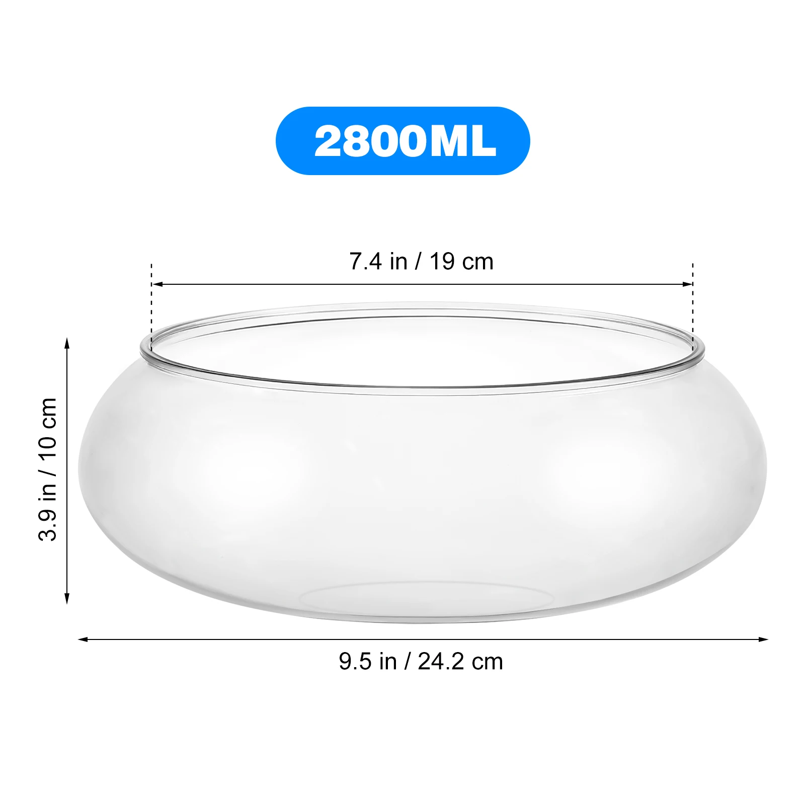 デスクトップ透明風景小型水槽 2800 ミリリットルプラスチック水族館のタンク植物や水生ペット家の装飾