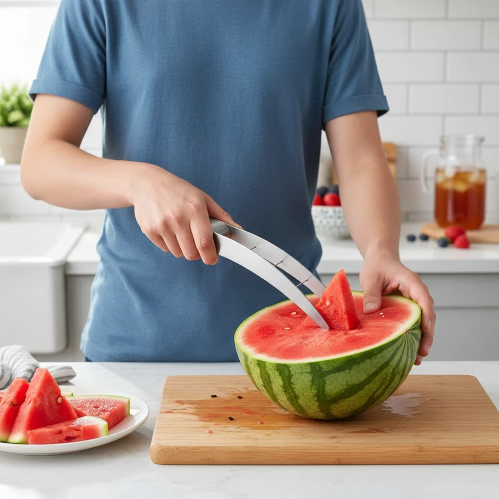 أداة تقطيع البطيخ من الفولاذ ا - مراجعة Watermelon Slicer Cutter وسعره