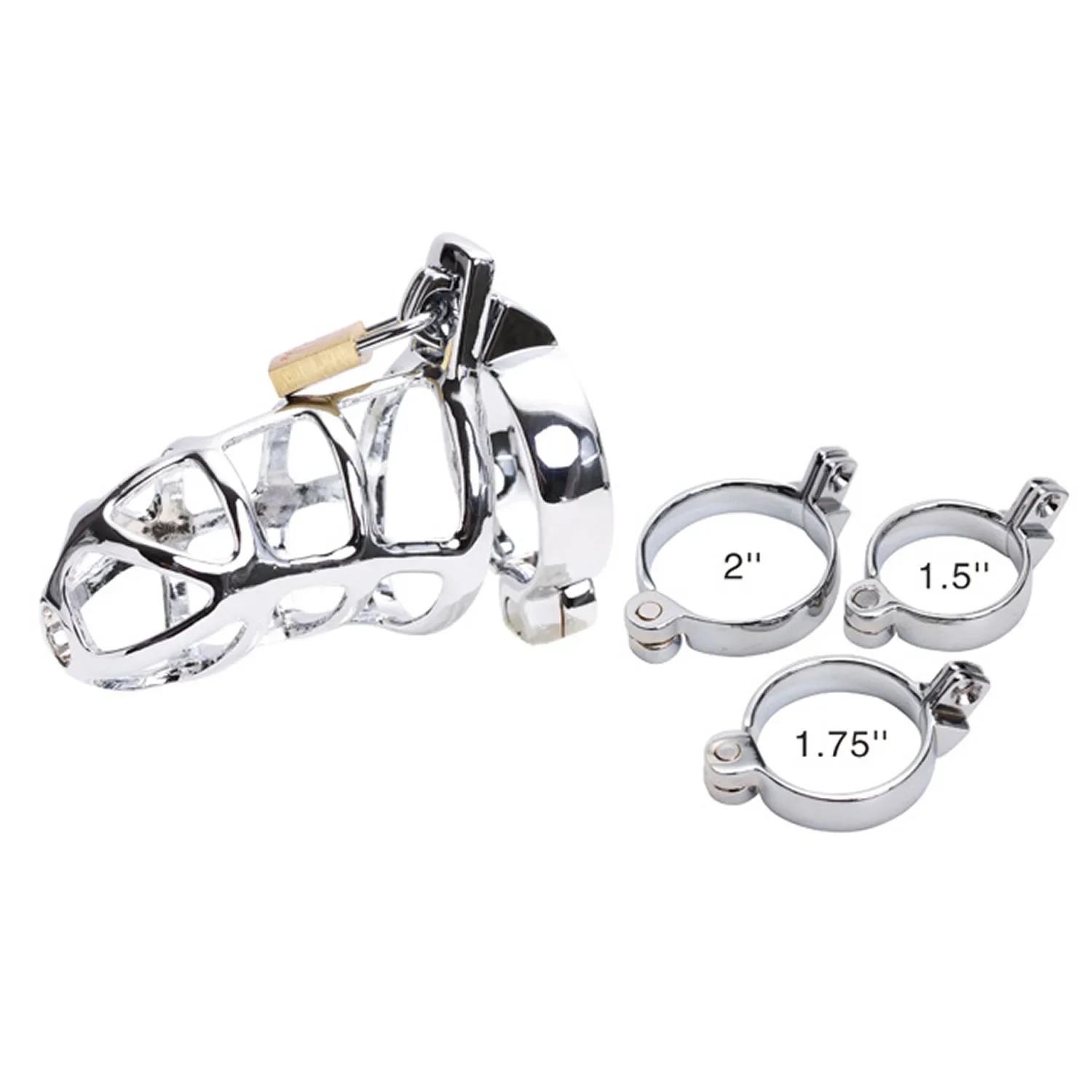 

3 RINGS/KIT BDSM Sex Toy for Men Chastity Device Penis Lock Erotic Bondage Husband Loyalty Big Metal Cock Cage Gay Testicle Jewe