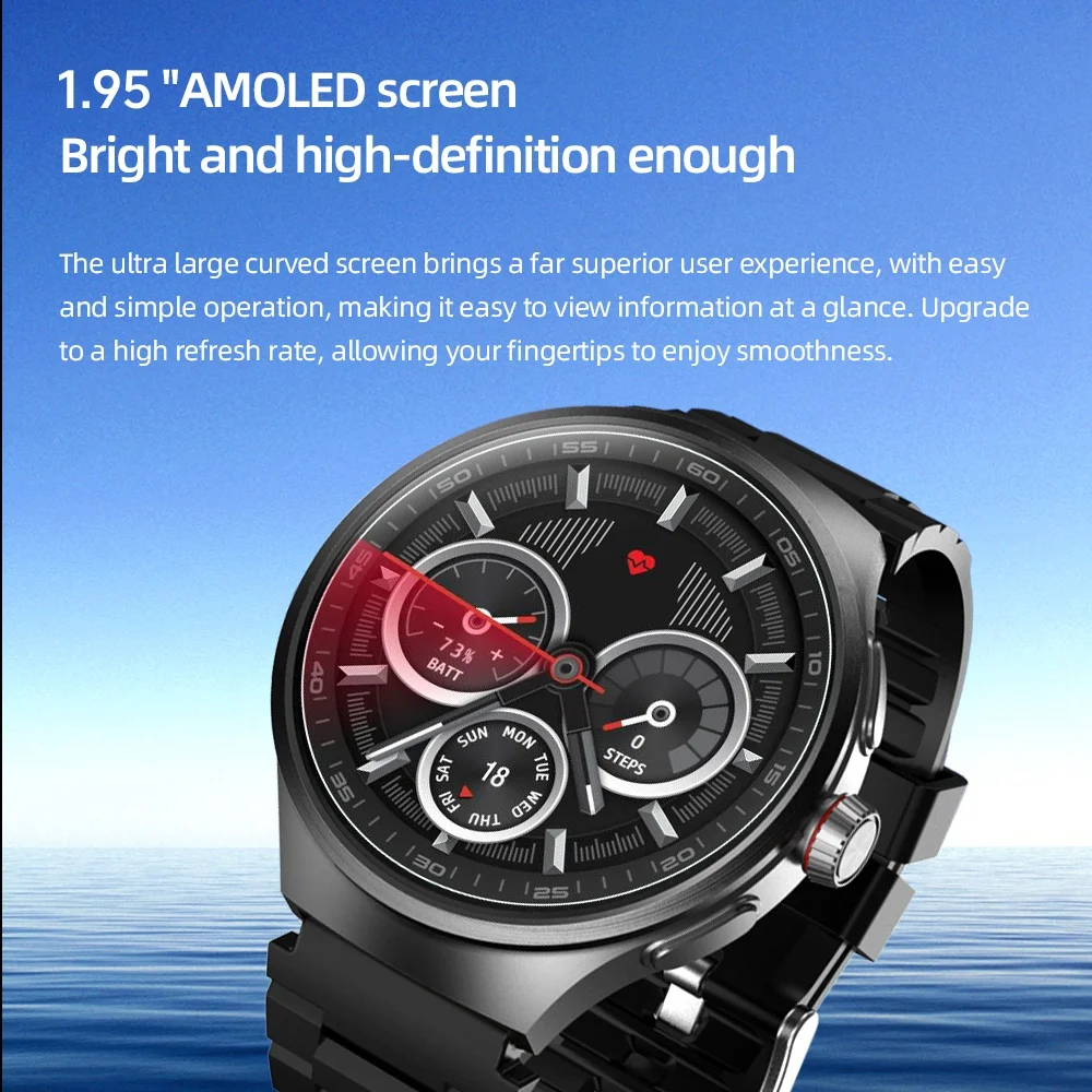 VP50 5G Smartwatch 1.95 ''AMOLED شاشة مستديرة NFC مكالمة فيديو 800 واط كاميرا تحميل التطبيقات WIFI بطاقة Sim الساعات أندرويد ساعة ذكية