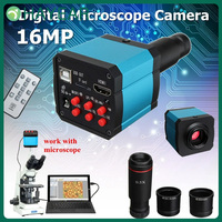 HAYEAR 16MP HDMI 1080P Digital Industry Microscope Camera TF Card Video Recorder+0.5X C mount Eyepiece Lens +30mm 30.5mm adapter