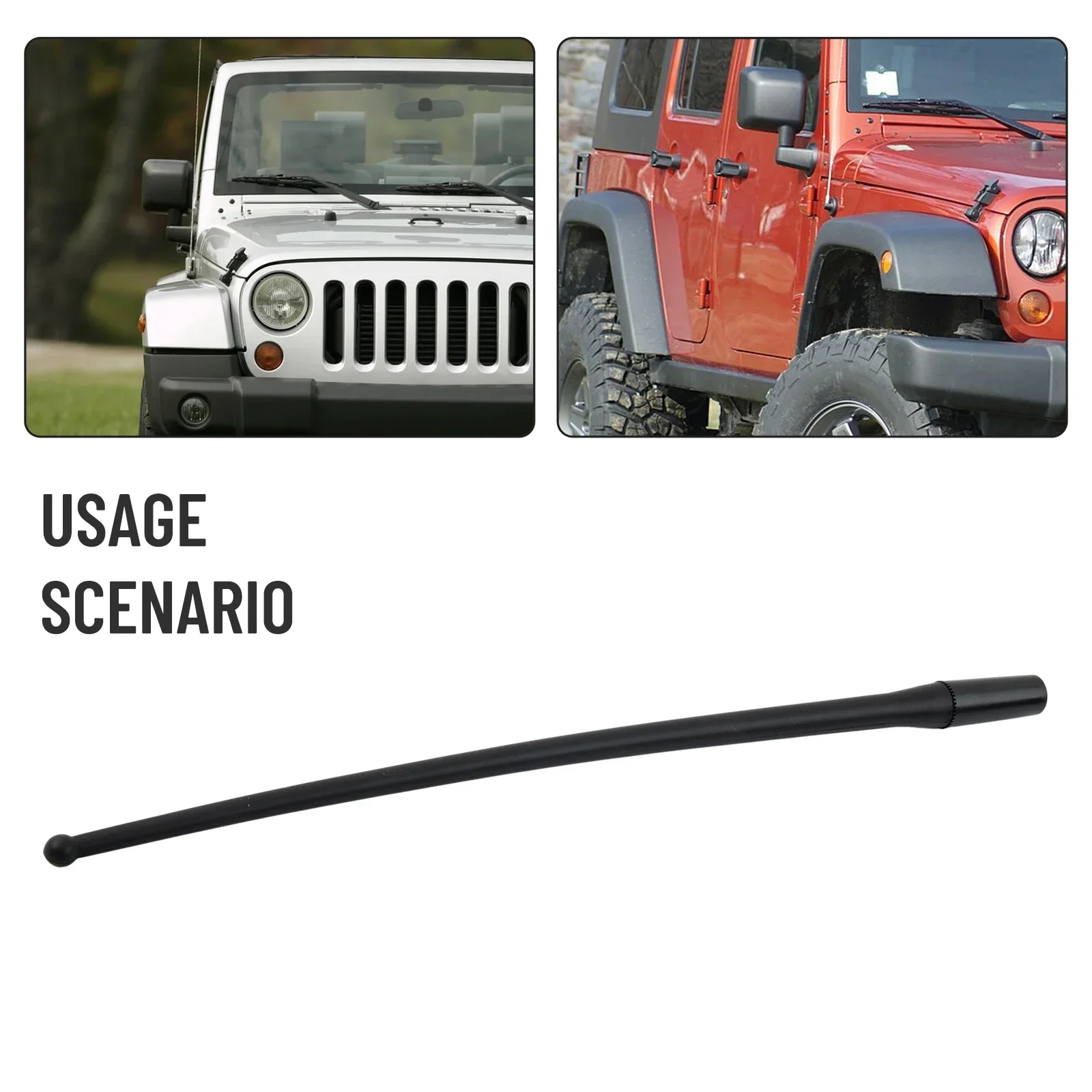 Wireless Antenna 1 Pcs 13INCH Car Radio Antenna Plug-in Type Premium Rubber Brand New For Jeep Wrangler JK JKU