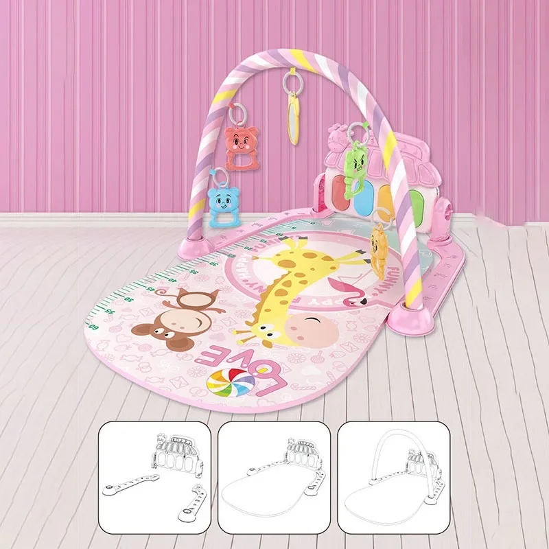 Baby Fitness Stand Toys Newborn Baby Music Pedal Qin Fitness Equipment Climbing Pad Toys Hot Selling