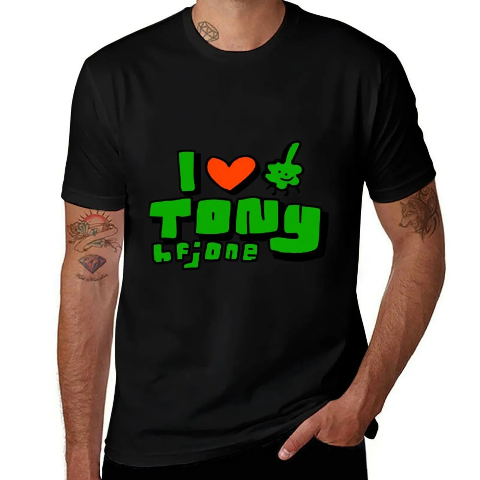 

i love tony hfjone T-Shirt funny gifts quick drying vintage graphic tee mens cotton t shirts
