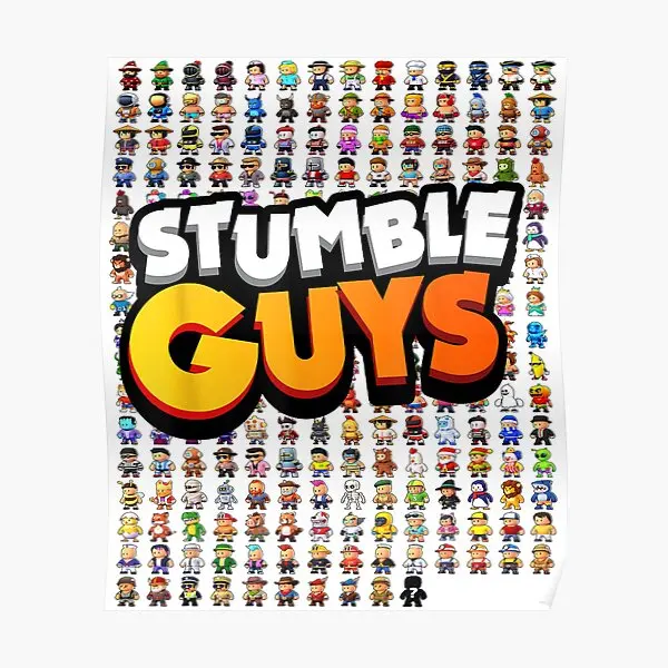 Stumble Guys Guys Funny Game  Poster Wall Vintage Print Art Decor Home Painting Funny Mural Room Decoration Modern No Frame