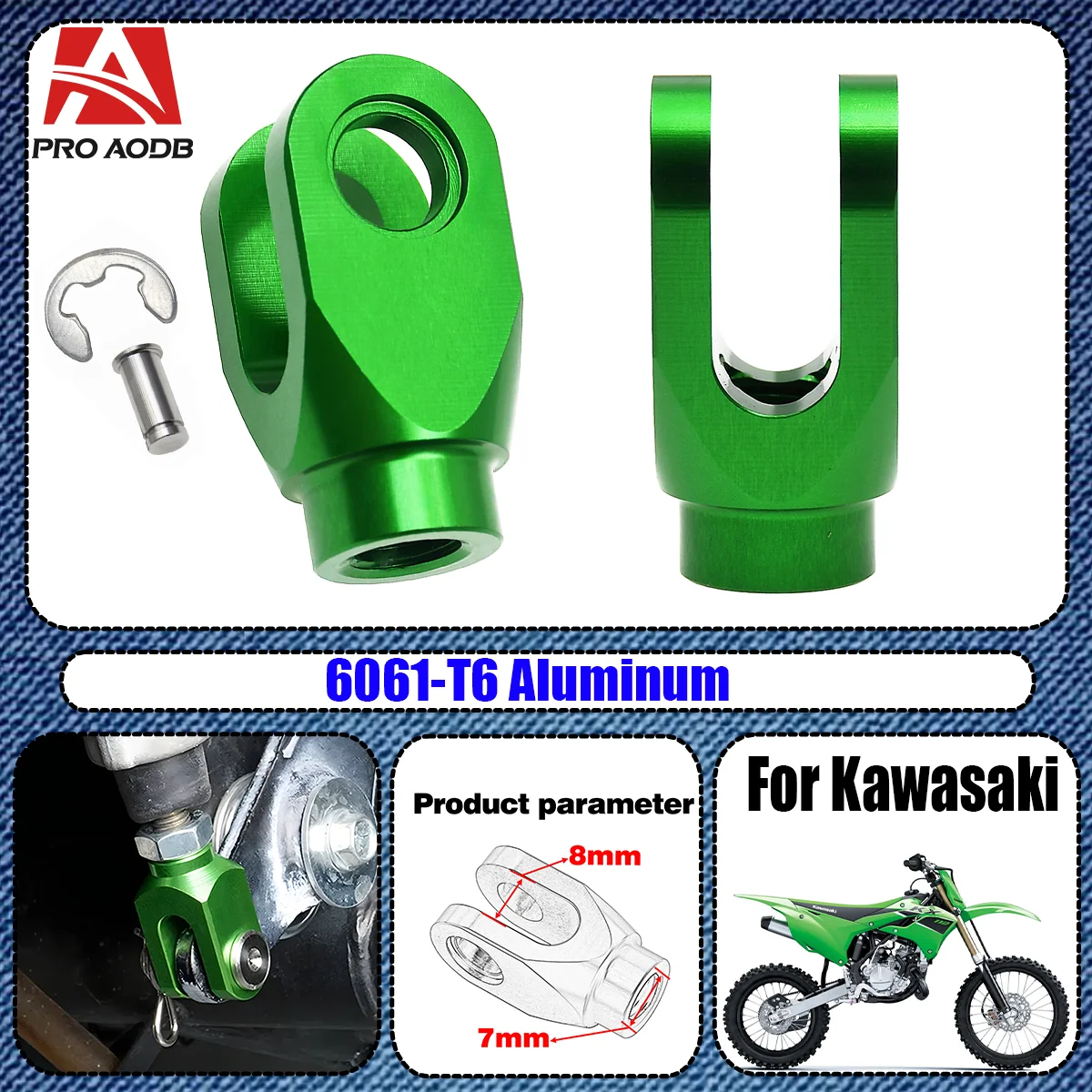 

CNC Motorcycle Rear Brake Clevis For Suzuki KAWASAKI KX80 85 100 1998-2018 KX125 250 D-TRACKER 125 KLX125 KLX150S KLX250