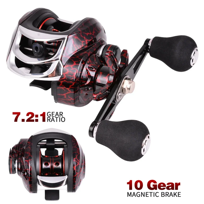 

2023 Left Right Hand Baitcasting Fishing Reel 7.2 1 Bait Casting Fishing Wheel With Brake Carp Fish Pesca Reels