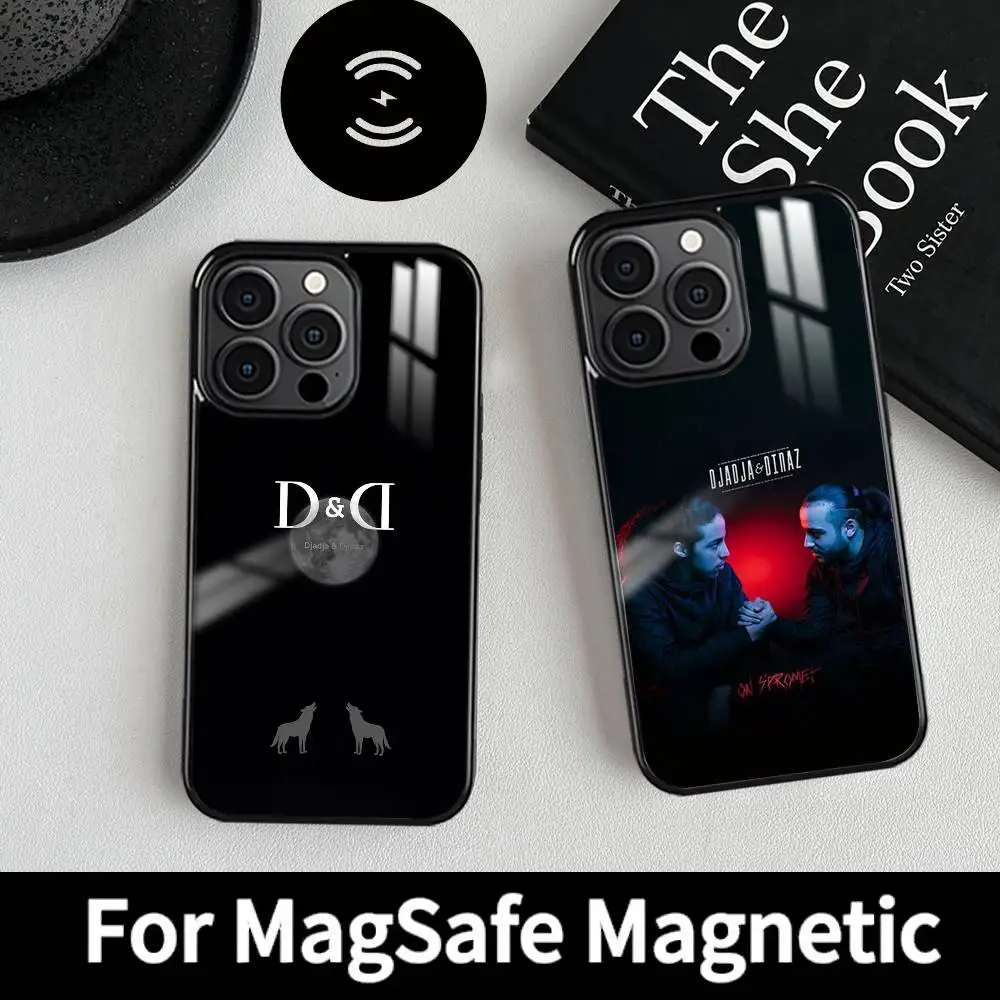 حافظة هاتف D-Djadja & D-Dinaz MagSafe مغناطيسية لهاتف iPhone 16 15 14 13 12 11 Pro Plus Max شاحن لاسلكي صغير Funda