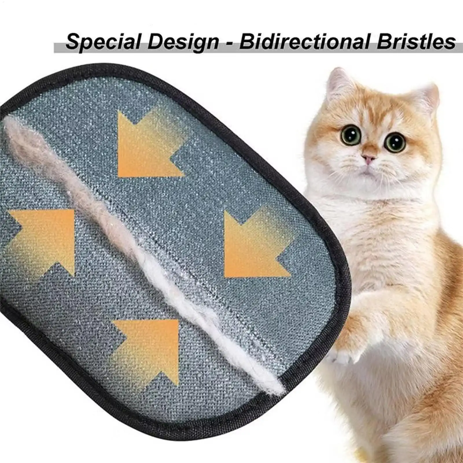 Pet Hair Remover Gloves Electrostatic For Cats Dogs, Reusable Washable Grooming Glove Anti-Shedding Grooming Gloves Pet supplies view 5