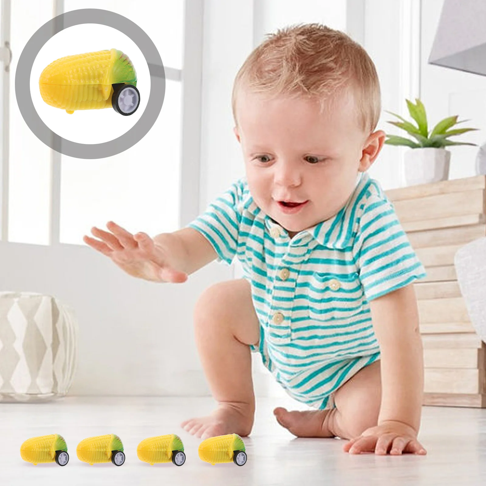 10 PCS 당겨 자동차 Goodie 가방 장난감 자동차 교실 파티 호의 미니 야채 어린이 필러 플라스틱 어린이 놀이 차량 어린이