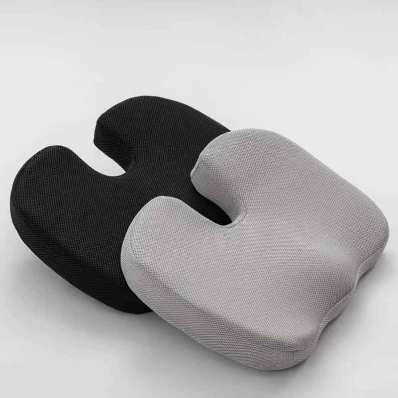 U-Shaped Memory Foam Seat Cushion for Office & Home - Pressure Relief Pad for Hemorrhoids, Ideal for Students & Long Sitting