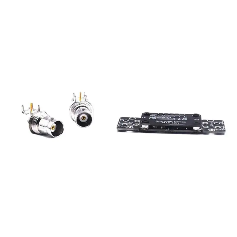 WORTHOWN-QRP Mini Power SWR Meter 1-50Mhz QRP SWR Meter Kit 10W Removable BNC Pad Design