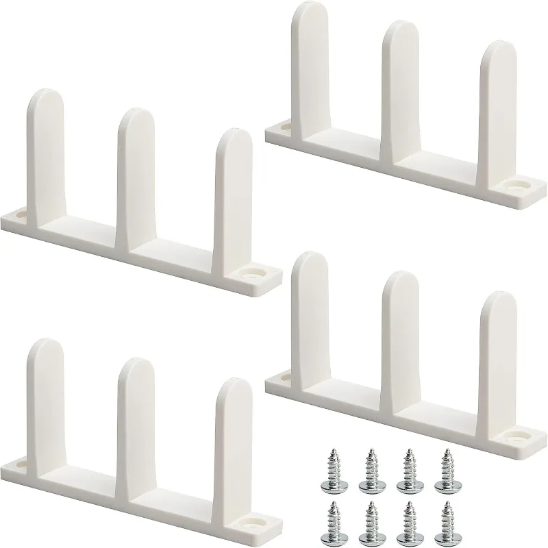 2/4 Pack Siding Closet Door Floor Guide Universal ABS Sliding Door Bottom Guide for 1-3/8