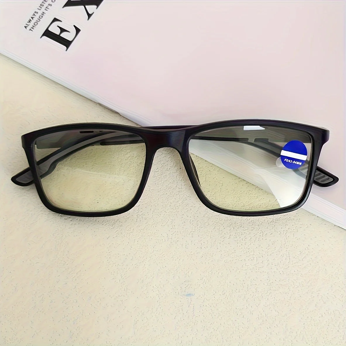 Lesebrille mit quadratischem Rahmen, blaues Licht blockierende Brille, bequeme Federscharniere, Unisex-Design, perfekt für Computerbenutzer – Detail 2