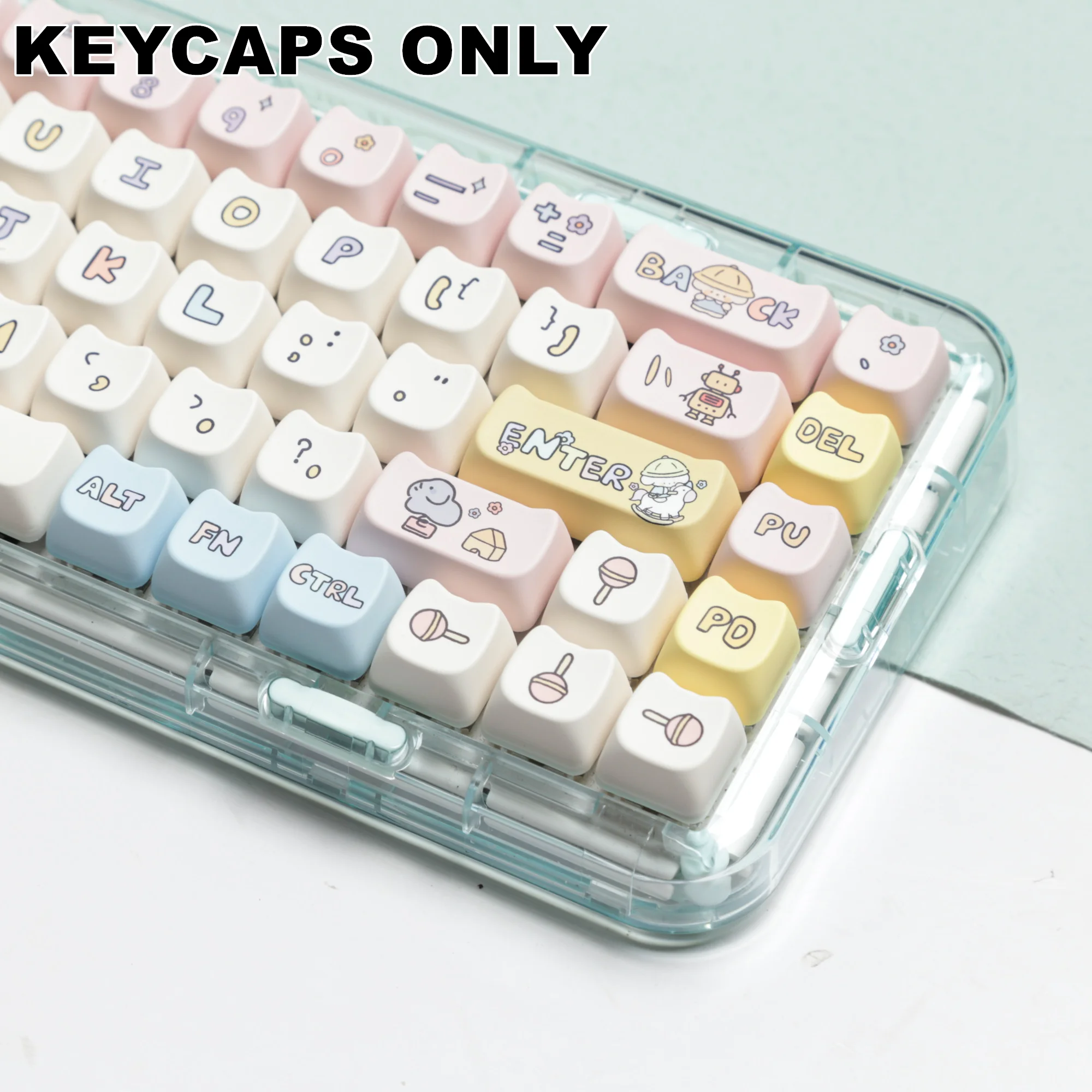 Imagem -06 - Kindergarten Cat Pbt Keycaps Grupo Kit Teclado Mecânico Mao Perfil Dye-sublimated mx Cherry Gateron Switch 138 Chaves