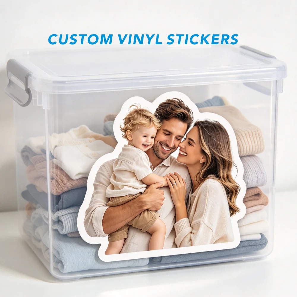 Custom Character Vinyl Stickers, Waterproof Die Cut Photo Decals, Water Bottles & Gift Packaging