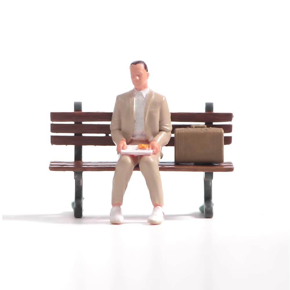 1/87 1/64 1/43 1/24 Movie Characters Male Gump Miniature Figure Model Props Creative Photography Display Collection Decoration