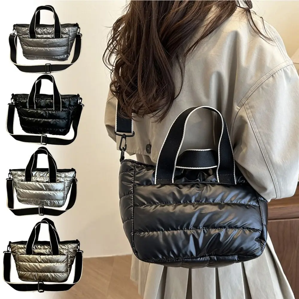

Multiple Pockets Women Tote Bag Large Capacity Casual Commuting Bags Fluffy Puffer Handbag For Travel Work Beach Gym Store