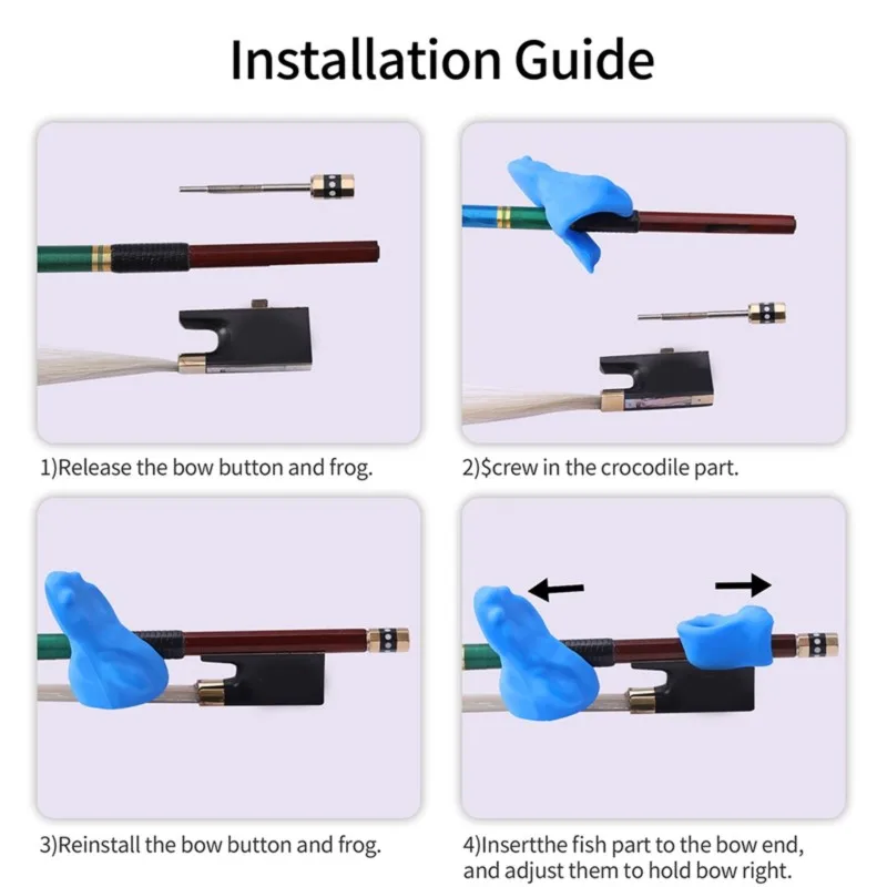 Violin Bows Pose Correction Postures Grip Violin Bows Hold Grip Violin Correct Device Bows Holding Apparatus For Starter-AT20