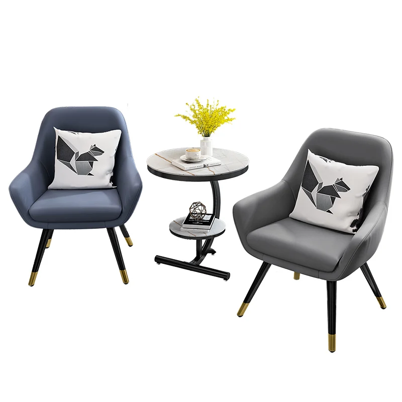 

Balcony Small Table and Chair Small Coffee Table Modern Simple Leisure Chair Home Outdoor One Table Two Chairs Combination