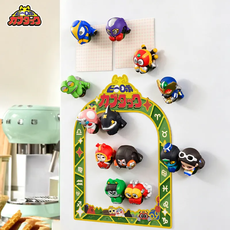 B-Robo Kabutack Hug Stickers Blind Box Magnetic Fridge Sticker Toy Assembly Kit Ornament Model Collectible Trendy Birthday Gift view 2