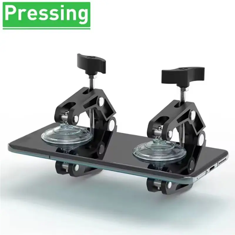DT17 Slight Puller Screen Opener Powerful Sucker Phone Repair Replacement Fixture Phone Screen Clamping Holder 2PCS Black