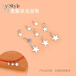 5PCS S925 sterling silver Pentacle pendant handmade diy beaded bracelet ring jewelry material accessories